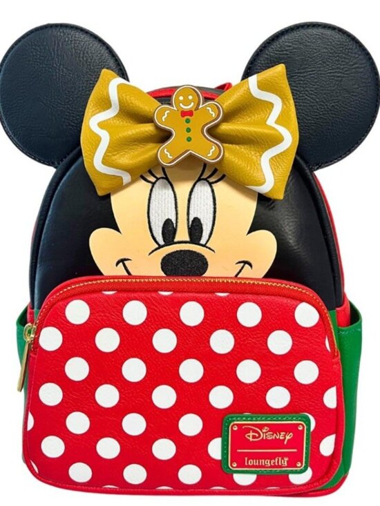 Loungefly Disney Minnie Mouse Holiday Interchangeable Bows Backpack NWT main image 5